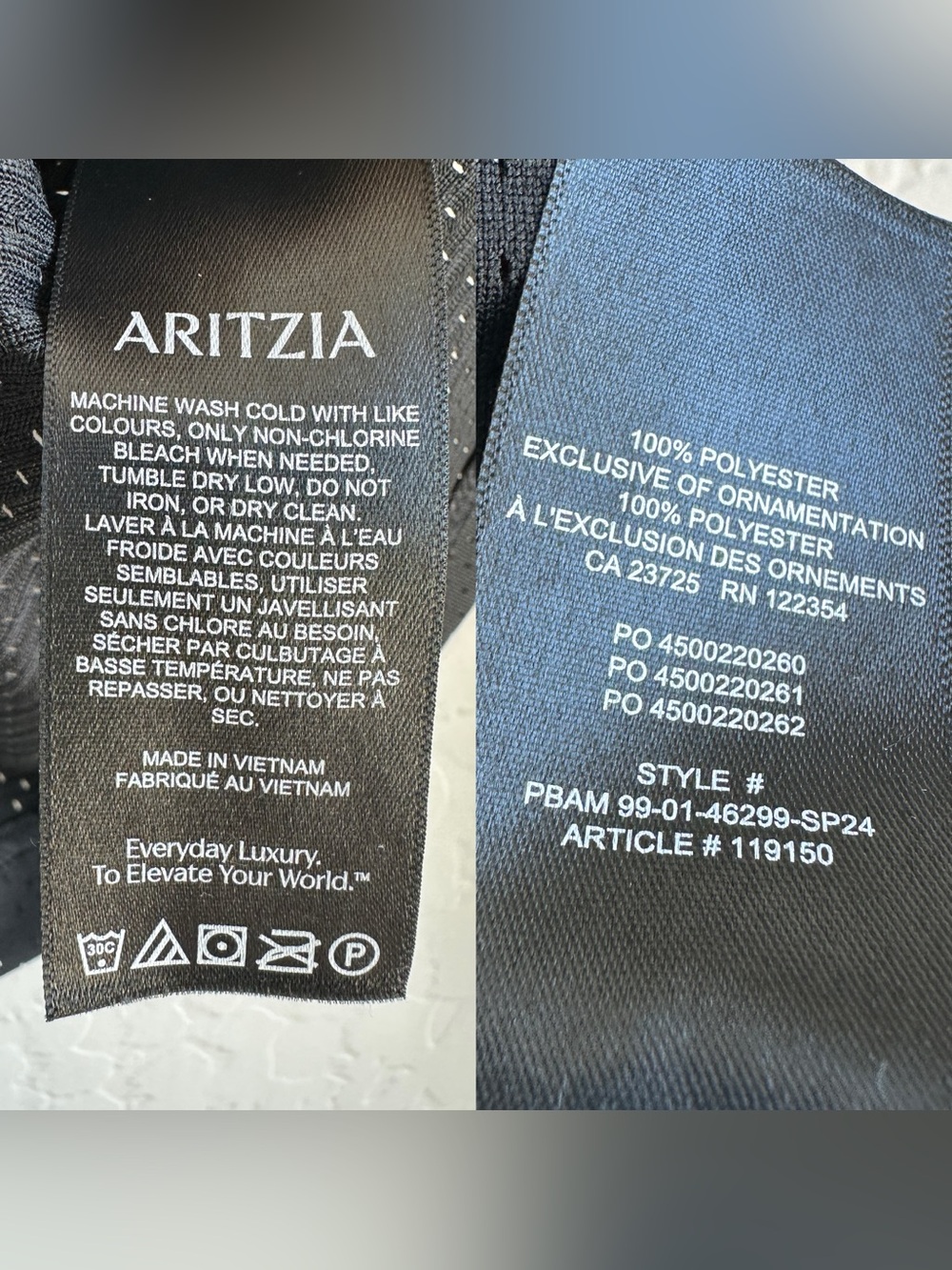Aritzia Halftime Tank Mesh Jersey Varsity Tank Black/White Women’s - Size XSmall - Picture 12 of 12